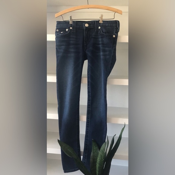 🔥True Religion | Women’s dark denim skinny jeans, back flap pockets, size 27 - Picture 11 of 12